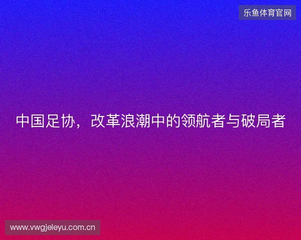 中国足协，改革浪潮中的领航者与破局者