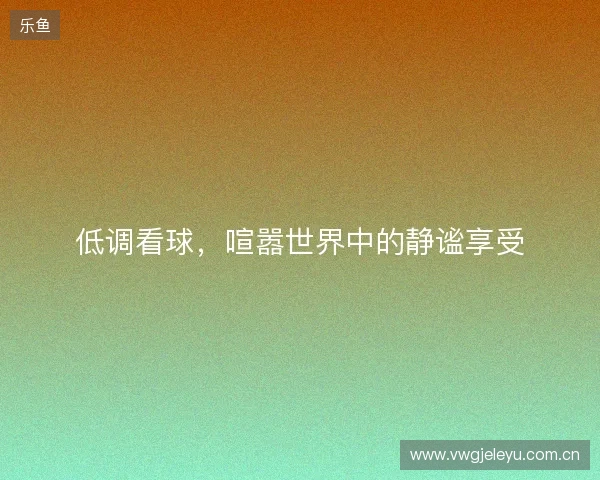 低调看球，喧嚣世界中的静谧享受