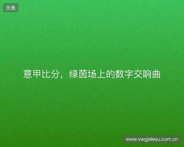 意甲比分，绿茵场上的数字交响曲
